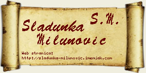Sladunka Milunović vizit kartica